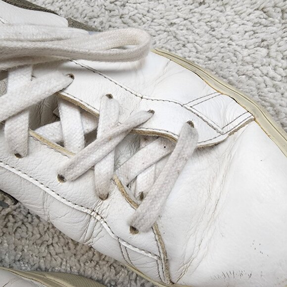 VEJA Esplar T2B Leather Sneaker Shoe White Men's US Size 11.5 EUR 45 Tear Photos - Picture 4 of 8